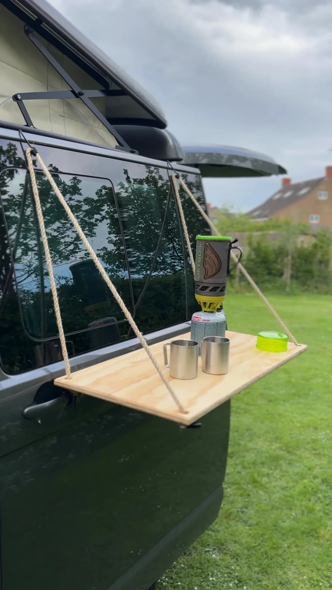 Suspended table for van — what they got